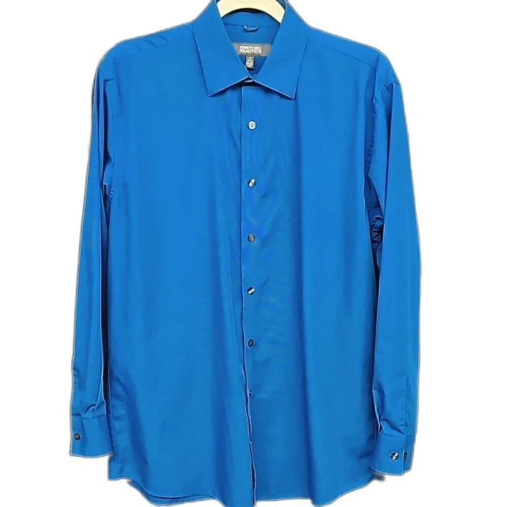Kenneth Cole Reaction Mens Long Sleeve Shirt Homecoming Button Down